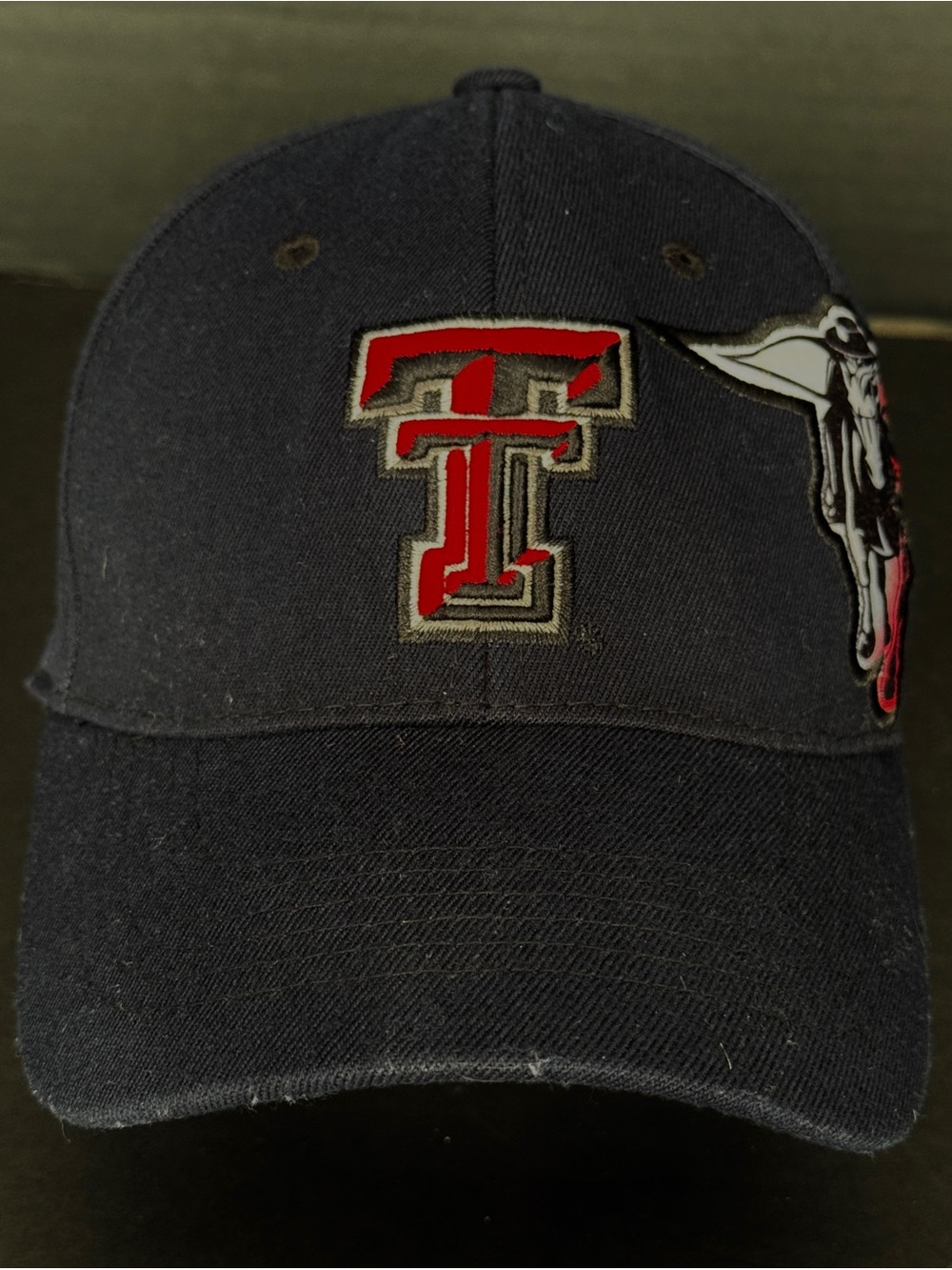 Texas Tech Baseball Hat One Size Blue TOW Top Of The World Wool Blend Red Raider